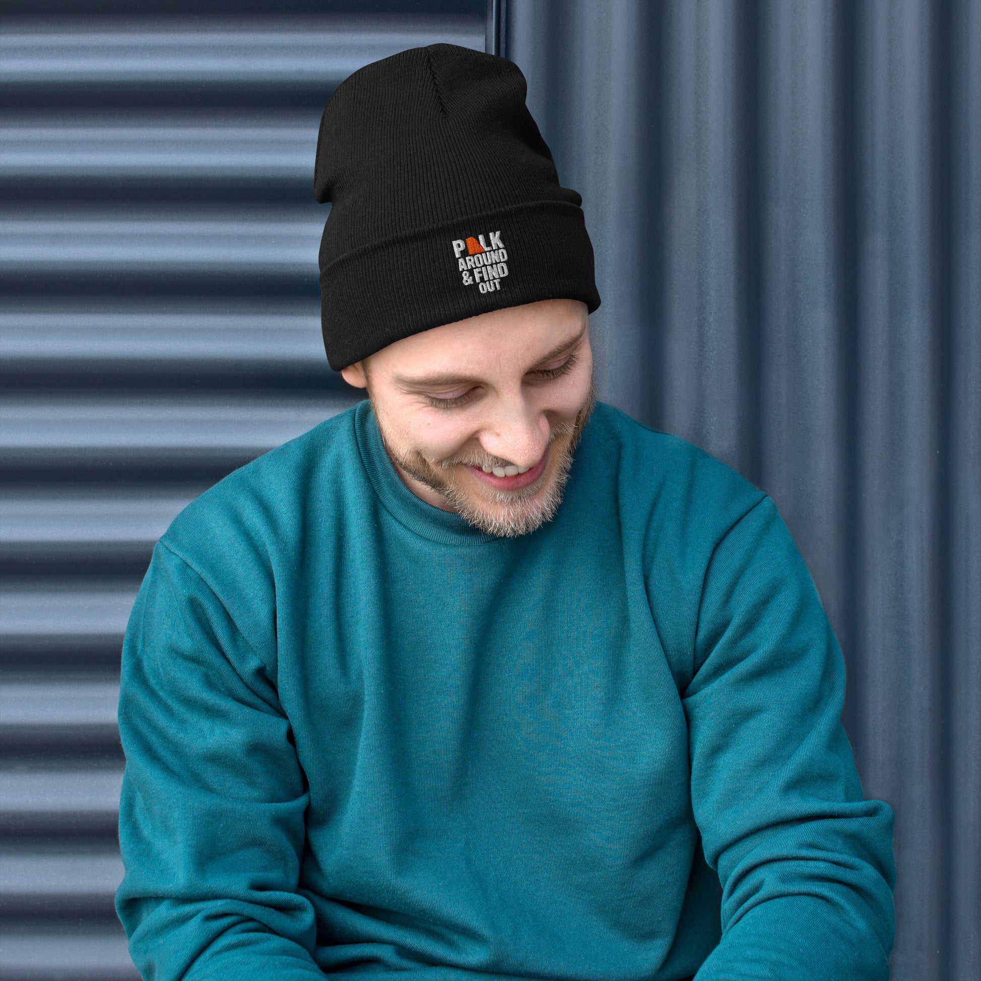 Lakeland resident wearing Polk County beanie – central Florida local apparel